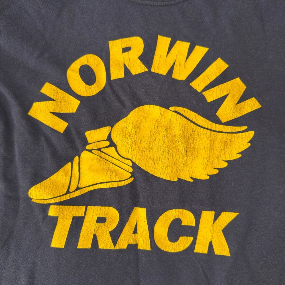 Vintage Track T-Shirt | Norwin Track navy and gold small - Picture 2 of 4
